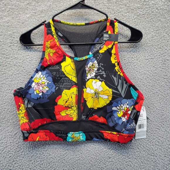 Adidas Sports Bra Women’s Size 2XLC Medium Support Multicolored HE9849 … - Picture 1 of 8